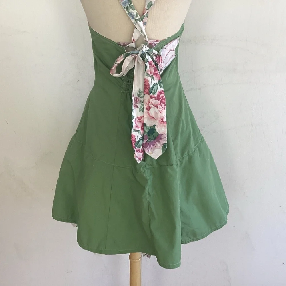 Upcycle Annie Fit/Flare Sweetheart Neckupcycled Floral Kentucky Derby Dress.L - Picture 10 of 14